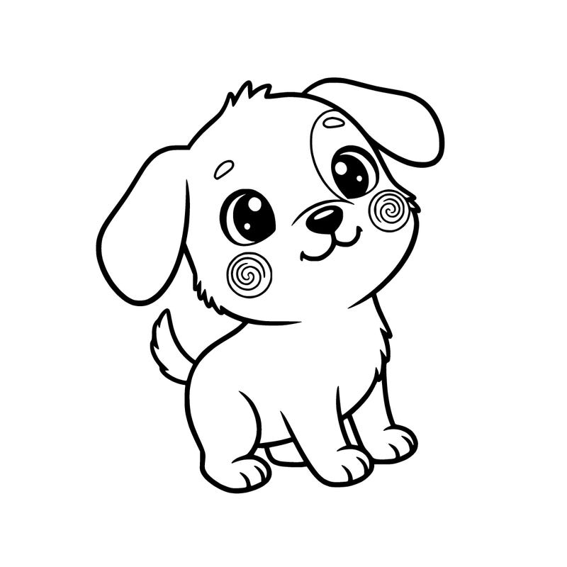 somthing like a cute dog with blush face
