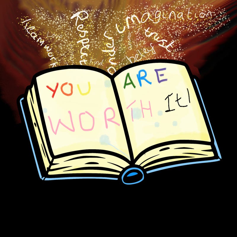 a blank open book