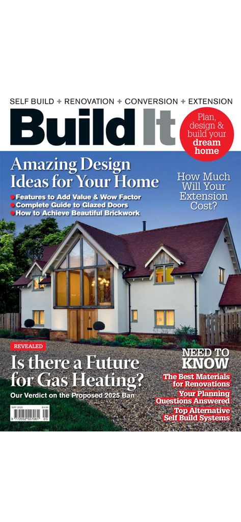 Build It Magazine - Build It magazine cover showing a large modern house with self build and renovation tips