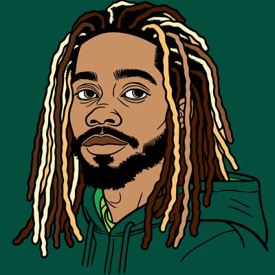 man with dreads