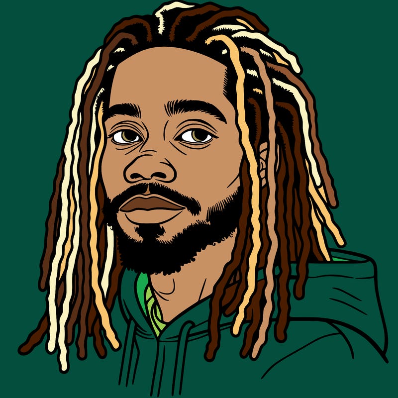 man with dreads