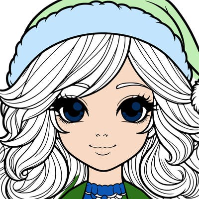 realistic christmas girl