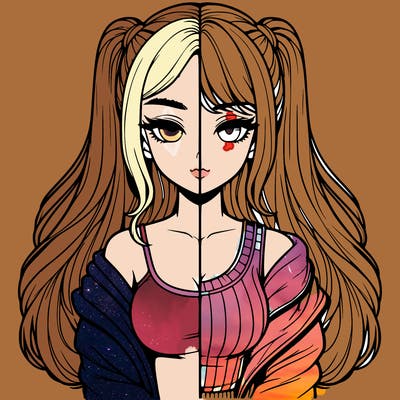 realistic girl split