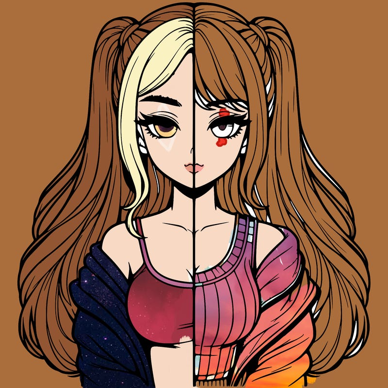 realistic girl split