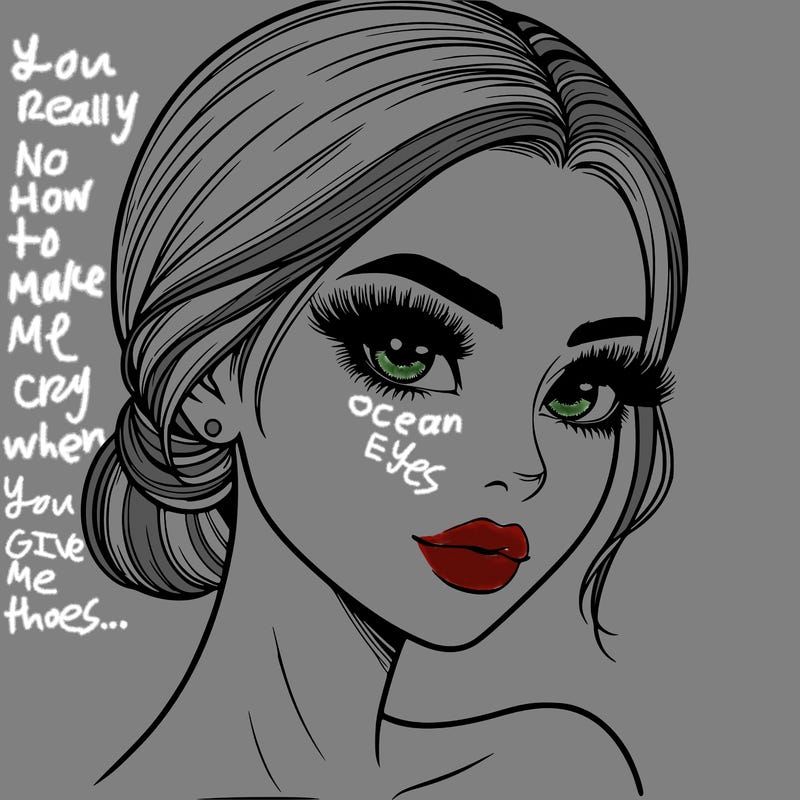 realistic girl with lashes