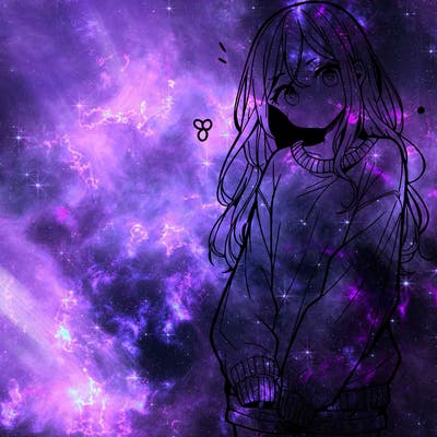 manga teen girl  in a sweater and baggy pants