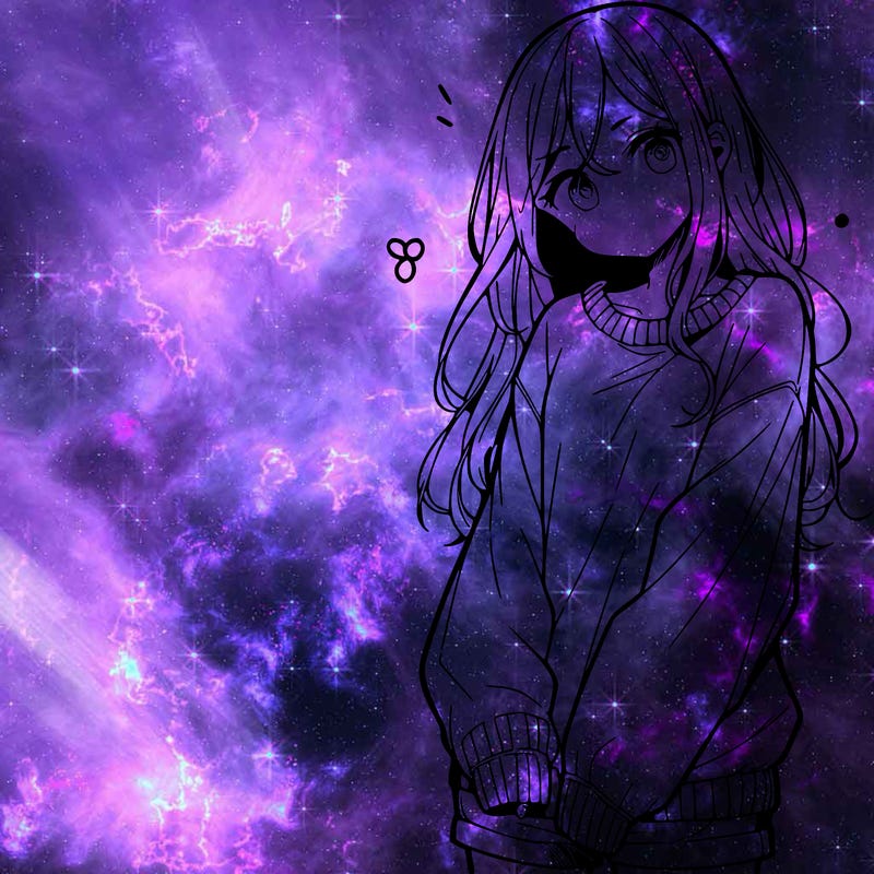 manga teen girl  in a sweater and baggy pants