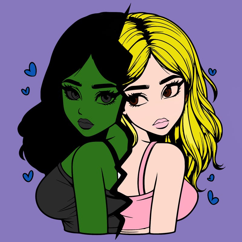 realistic girl split