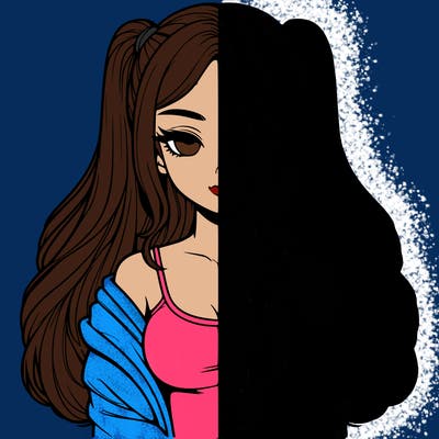 realistic girl split