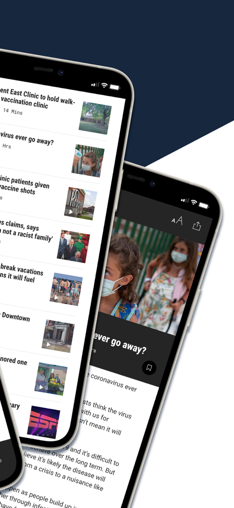KARK 4 News ArkansasMatters - KARK 4 News app interface showing local Arkansas news feed and detailed article view