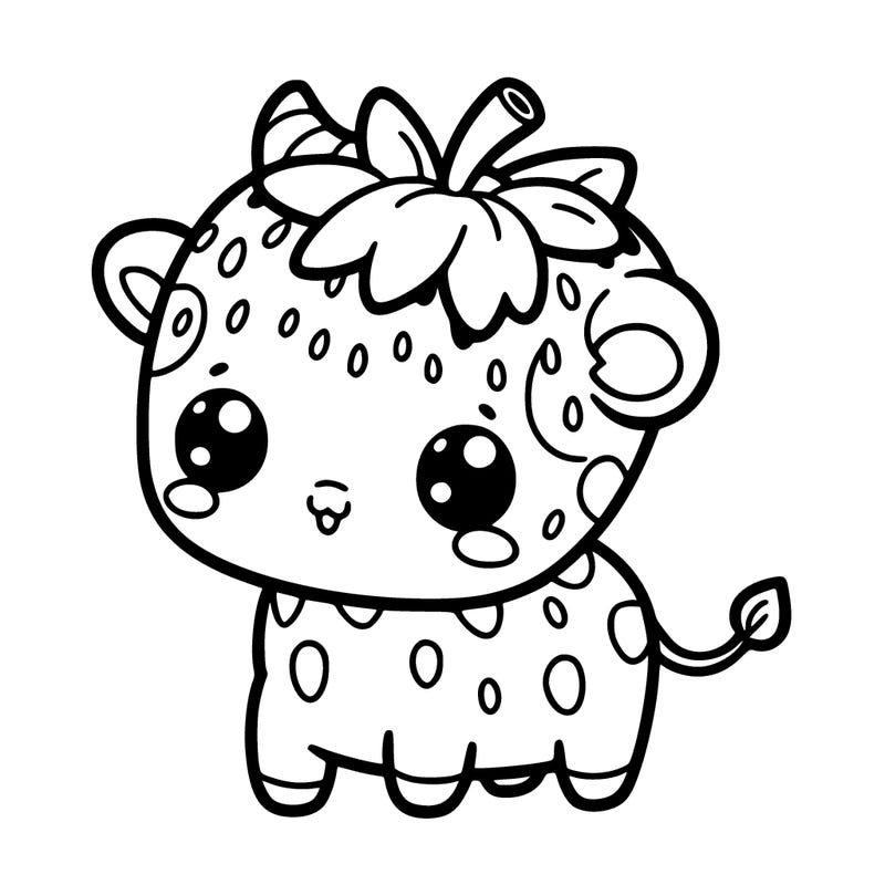 cute strawberry cow