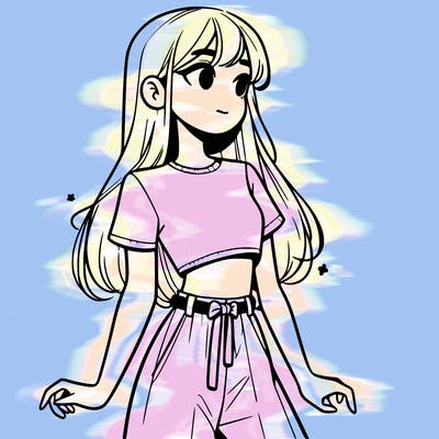 girl in a cute crop top