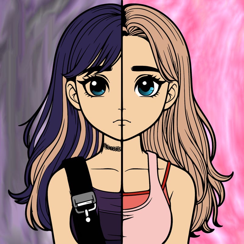 realistic girl split