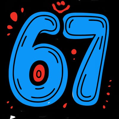 the number 67