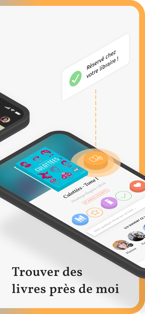 Mobile screen of Gleeph app showing a book reservation at a local bookstore