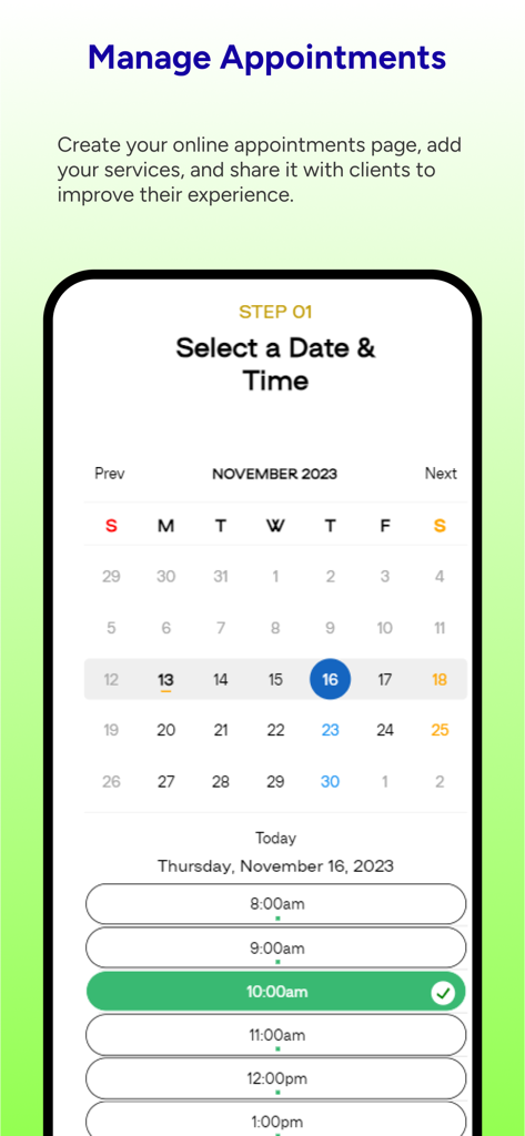 ARI (Auto Repair Software) - ARI auto repair app interface for online appointment booking and scheduling