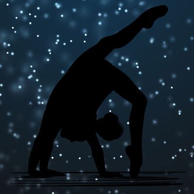 girl doing gymnastics