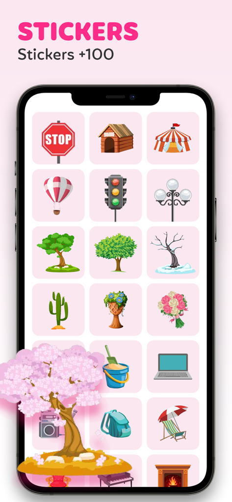 Lala Kids: Create Life Story - A library of colorful stickers for kids video editing in the Lala Kids app