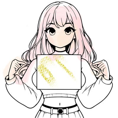 girl holding a blank sign in a long sleeve crop top