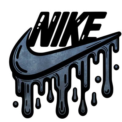 dripping nike logo