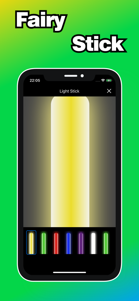 Funzione bacchetta fatata digitale nell'app LED Banner con varie opzioni di colore