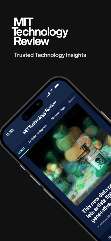MIT Technology Review - MIT Technology Review モバイルアプリがニュース記事と洞察を表示