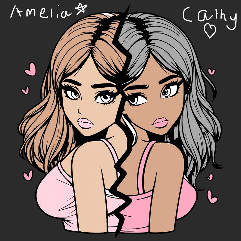 realistic girl split