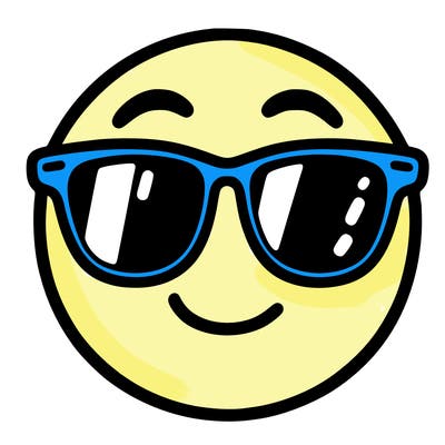 emoji with sunglasses