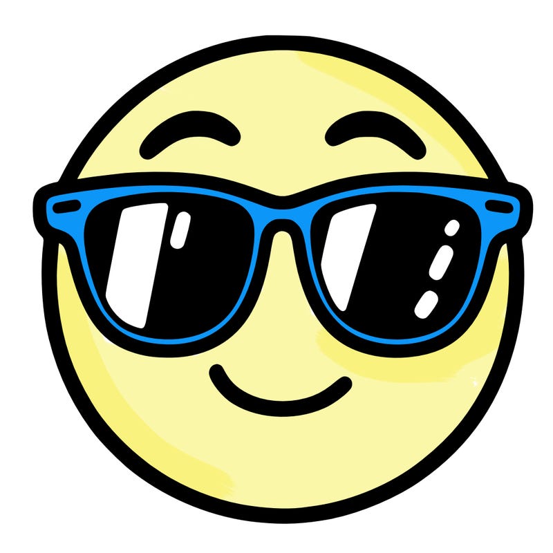 emoji with sunglasses