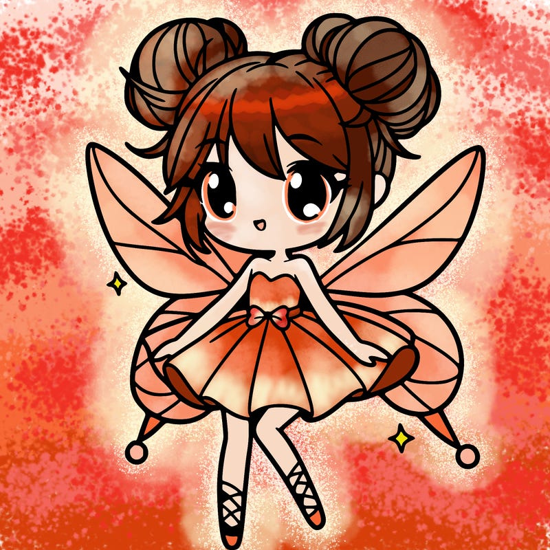 a cute fairy in manga style