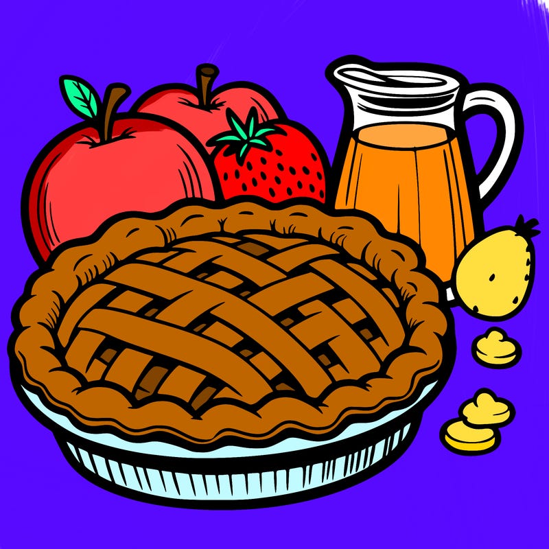 a pie of food