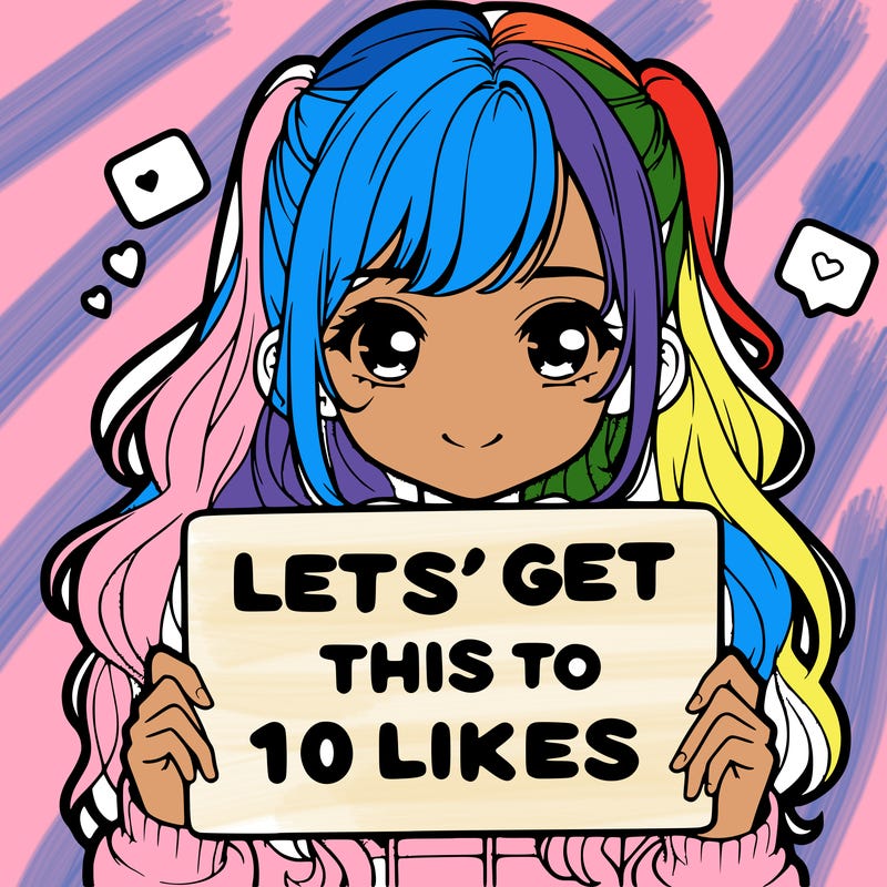girl holding up sign that says let’s get this to 10 likes realistic