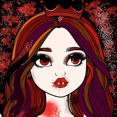 a realistic girl with a crown on