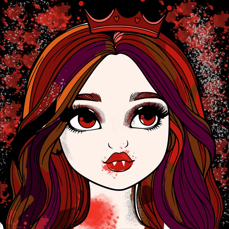 a realistic girl with a crown on