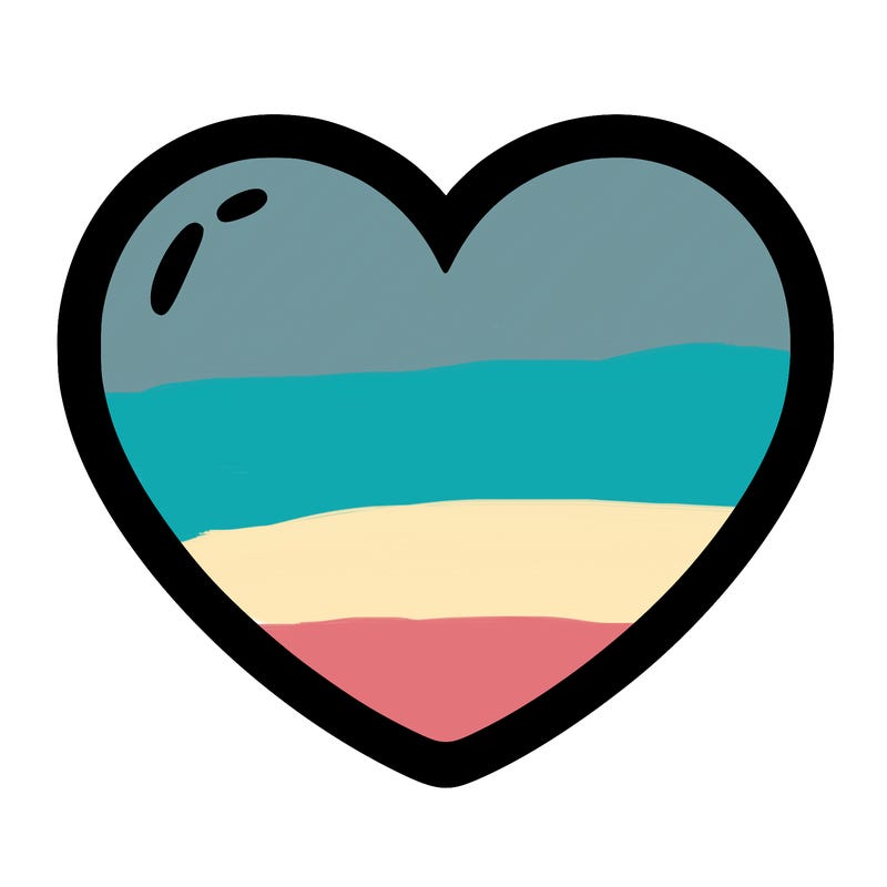 a blank heart
