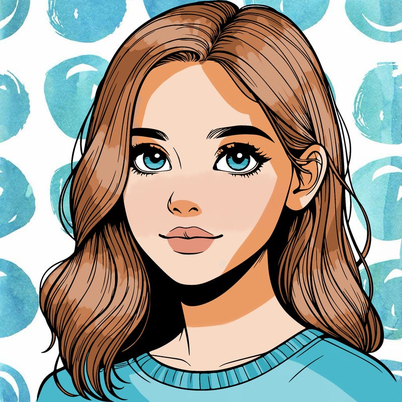 realistic portrait girl