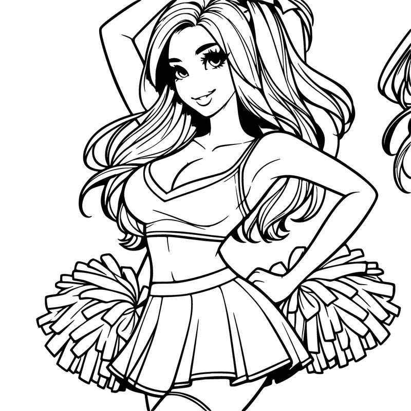 realistic beautiful cheerleader