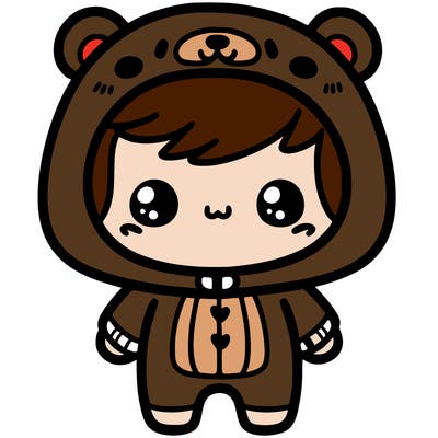 cute person in a onesie