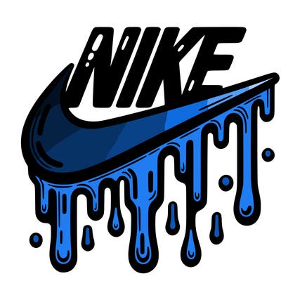 dripping nike logo