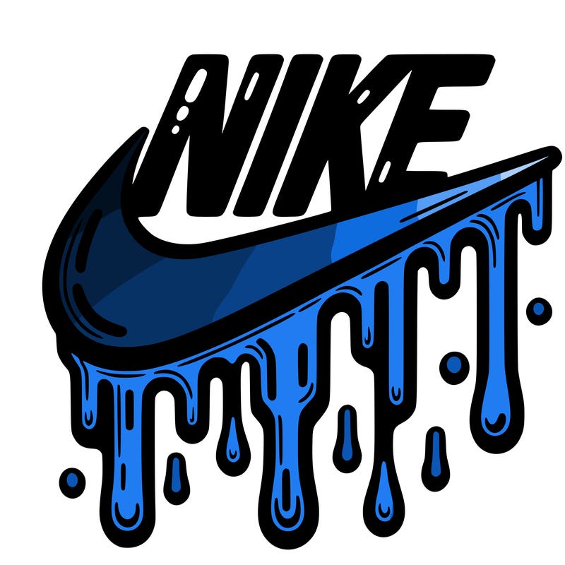 dripping nike logo