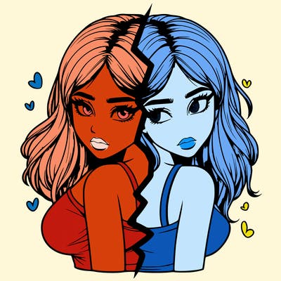 realistic girl split