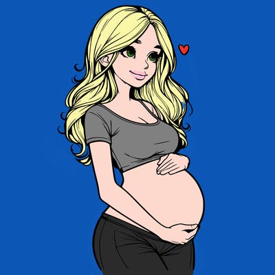 realistic pregnant girl
