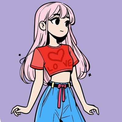 girl in a cute crop top