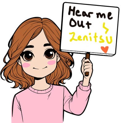 realistic girl holding up a sign