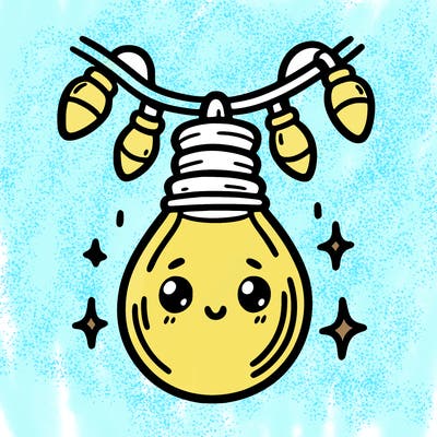 small bulb of a garland