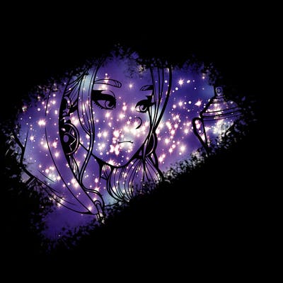 a realistic girl, spray painting