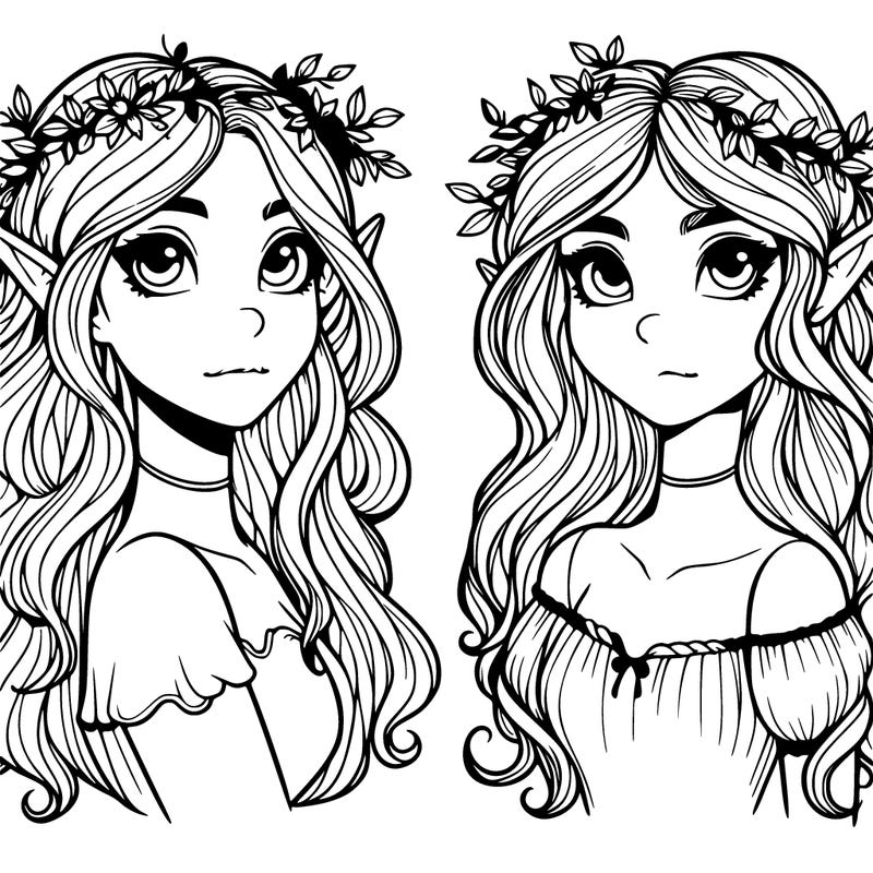 realistic fae sisters distant