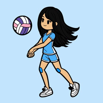volleyball girl realistic