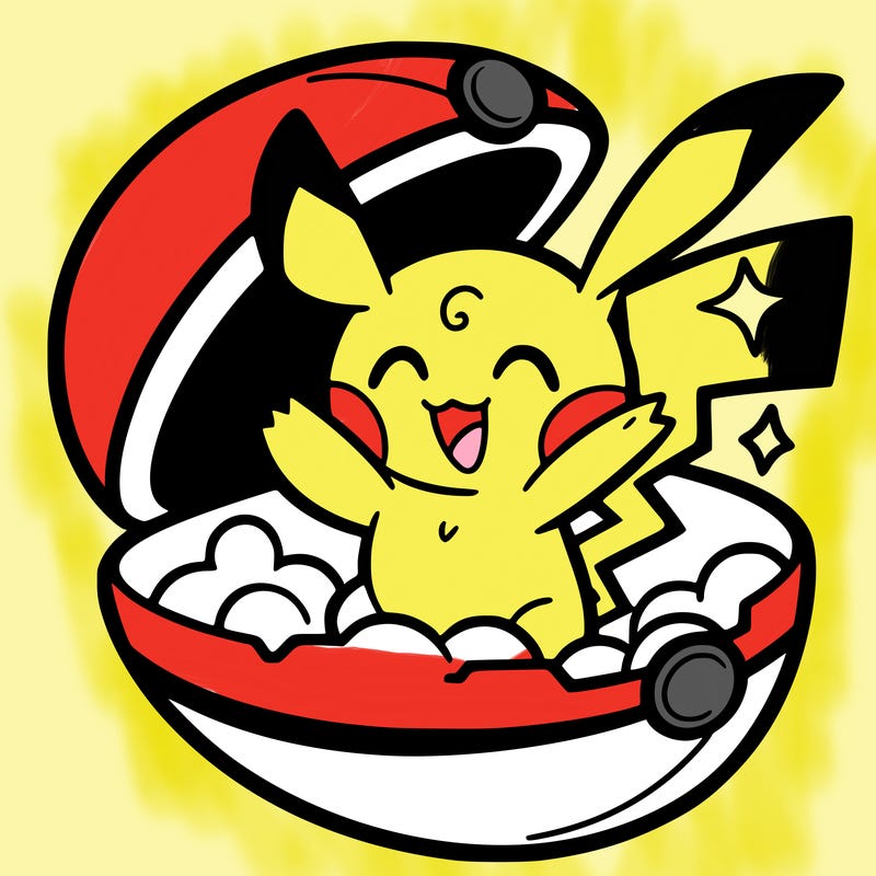 a pokemon coming out of a poke ball