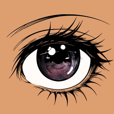 realistic anime eye fenale anime eye
